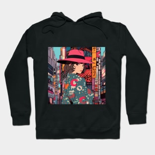 Retro Vintage Girl Anime Hoodie